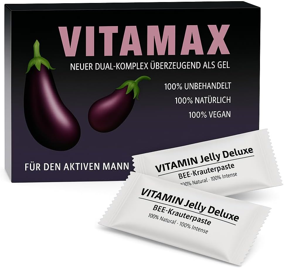 Potenzmittel & Standfestigkeit – Vitamax Herrenwohl Jelly Extra Strong - Selenium, Zinc, Maca, Ginseng, L-Arginine Testosterone - Libido Booster for Men - Pack of 5 High Dose Trial Pack