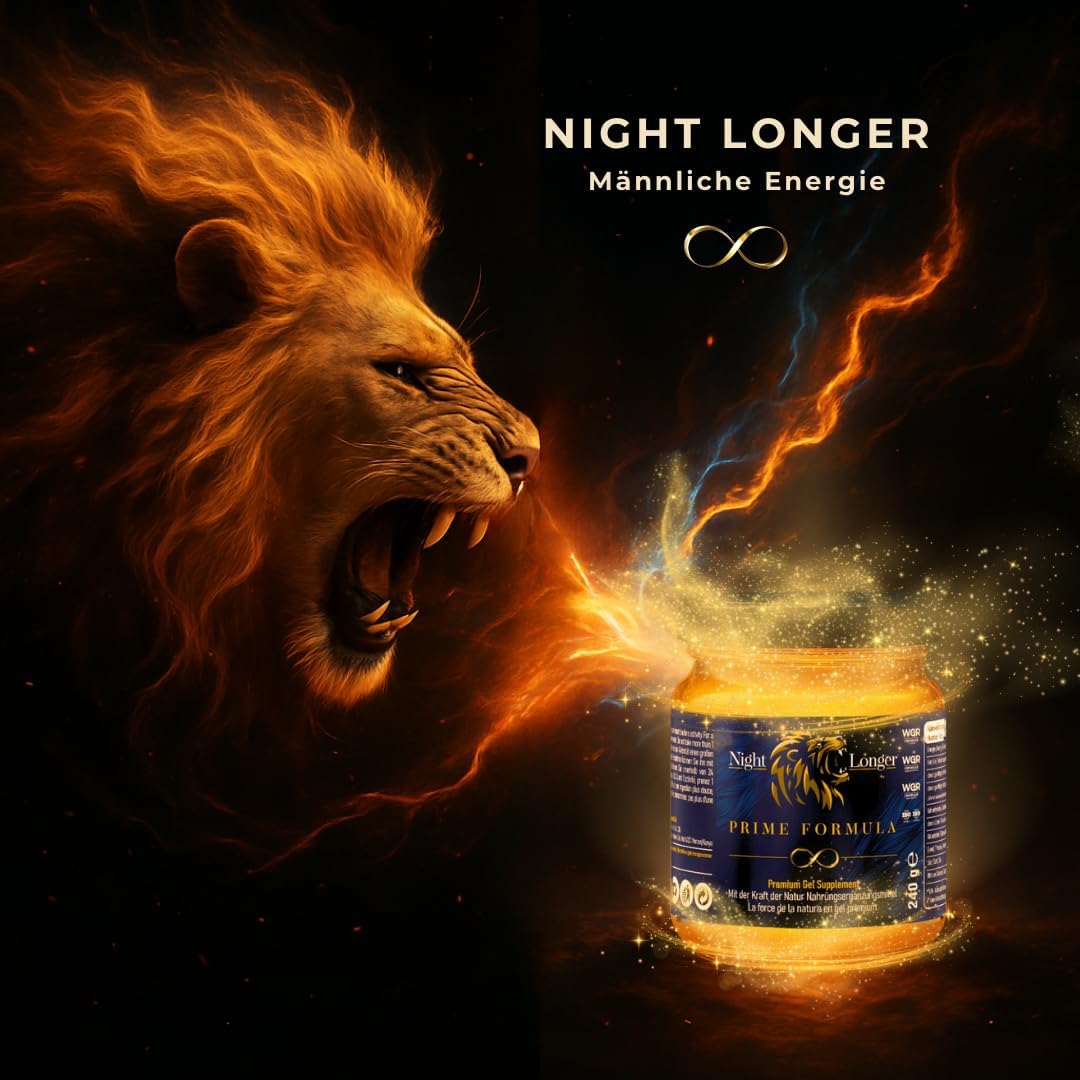 Potenzmittel & Standfestigkeit – Night Longer Maca Gel 240 g Instant Effect, Extra Strong for Active Men, Ginseng & Tribulus Terrestris - 2 Pack – Bild 2