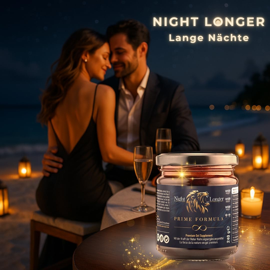 Potenzmittel & Standfestigkeit – Night Longer Maca Gel 240 g Instant Effect, Extra Strong for Active Men, Ginseng & Tribulus Terrestris - 2 Pack – Bild 3