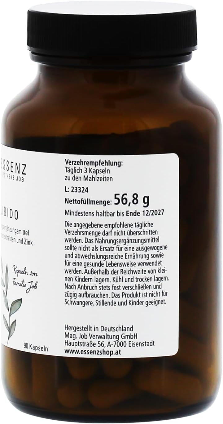 Potenzmittel & Standfestigkeit – ESSENZ - Libido 2 x 90 Capsules - Libido Capsules with Maca Root Powder, Ashwagandha Root & Fenugreek Seed Extract. To Promote Vitality & Performance – Bild 2