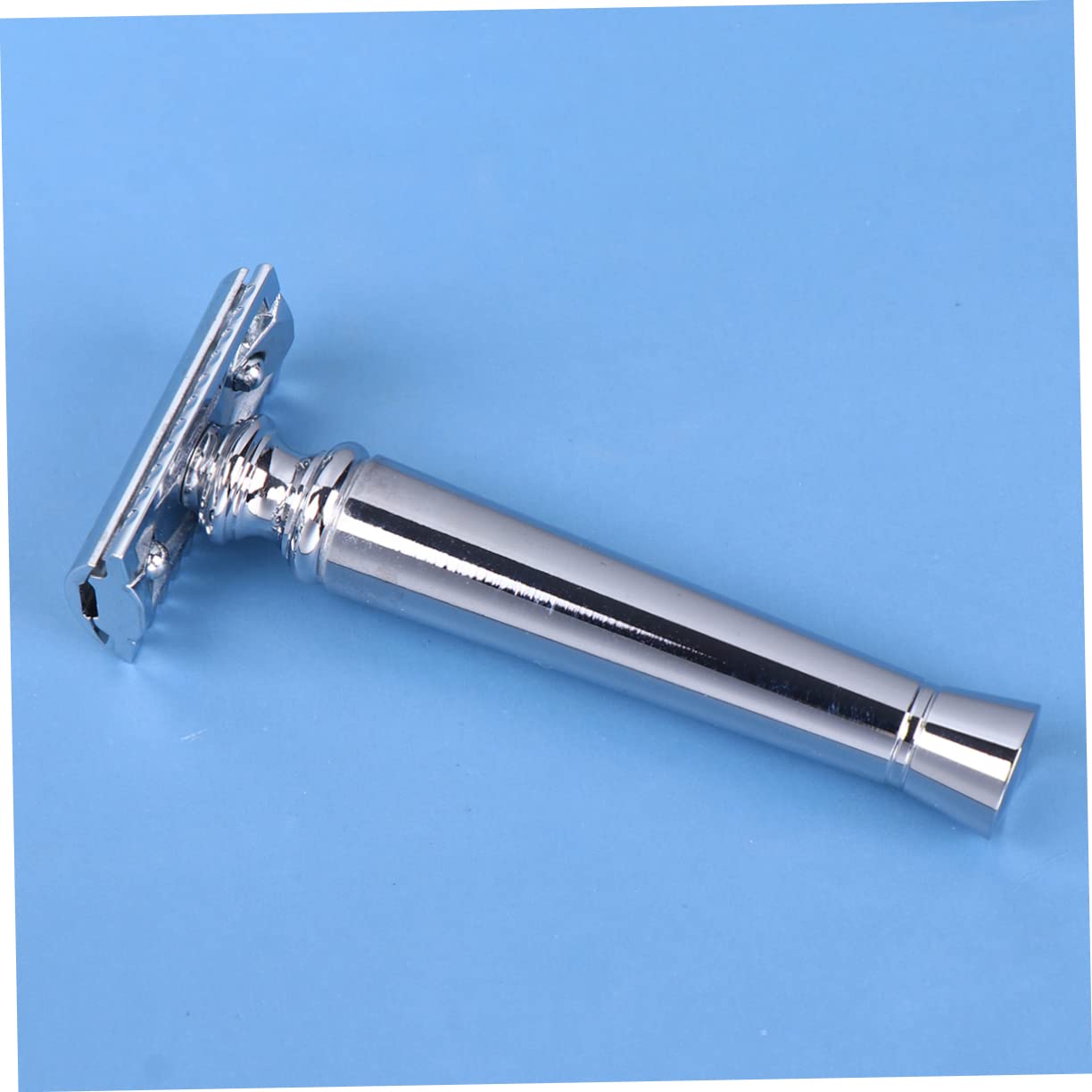 Penisvergrößerung & Pflege – minkissy Beard Trimming Tool Bald Razor Care Shaving Barber Men Father's Day Gift Silver – Bild 3