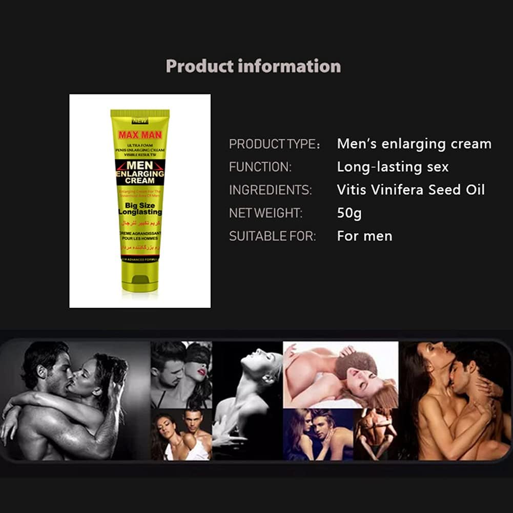 Penisvergrößerung & Pflege – Cream Big Thick Enlargement Massage Oil Growth Thickening XXL Cream Men Improve Erections Viagra for Men Increase Size Erection Products Sex (B) – Bild 3
