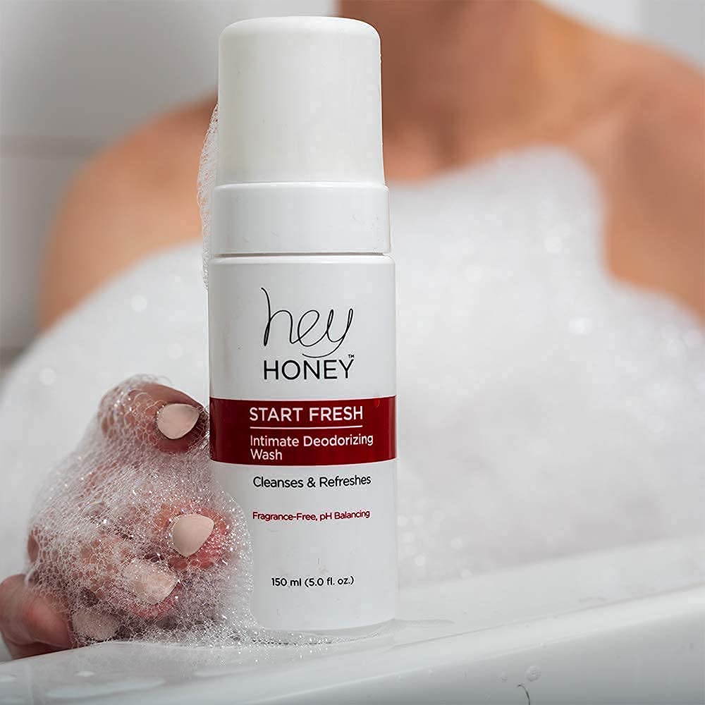 Penisvergrößerung & Pflege – Hey Honey Intimate Wash Foam for Body Odour | pH Balancing Cleaner | Intimate Wash Gel for Women | Fragrance Free & Non-Irritating | Aloe Vera, Honey & Propolis Extract for Sensitive Skin | 150 ml – Bild 8