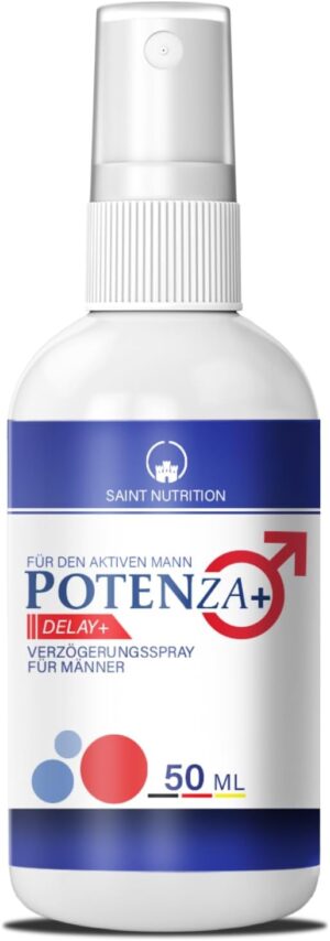 Potenzmittel & Standfestigkeit – Potenza® Delay Spray for Men - High Dose with Immediate Effect, Delay Spray Extra Strong - Tailored to the Needs for Men - with Premium Quality for Maximum Performance, 50 ml