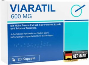Potenzmittel & Standfestigkeit – VIARATIL - 600 milligrams for men - instant and stable - 20 capsules high dose in blister - extra strong with Tribulus Terrestris
