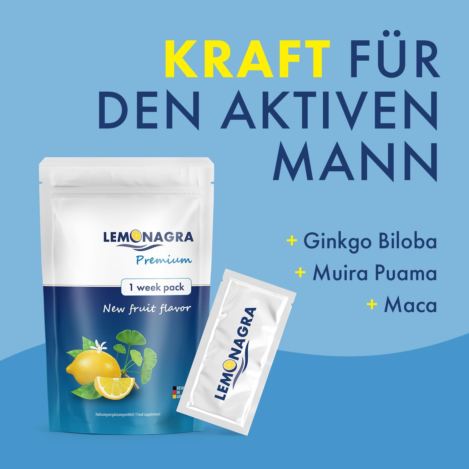 Potenzmittel & Standfestigkeit – Lemonagra | Love, Lust & Passion | Easy to Use | 7 Bags per Pack – Bild 2