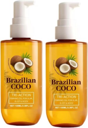 Penisvergrößerung & Pflege – Brazilian Coconut Body Oil - Firming Moisturizer with Organic Butter, Lightweight and Non-Greasy Care for Hydrated, Radiant Skin for Men and Women