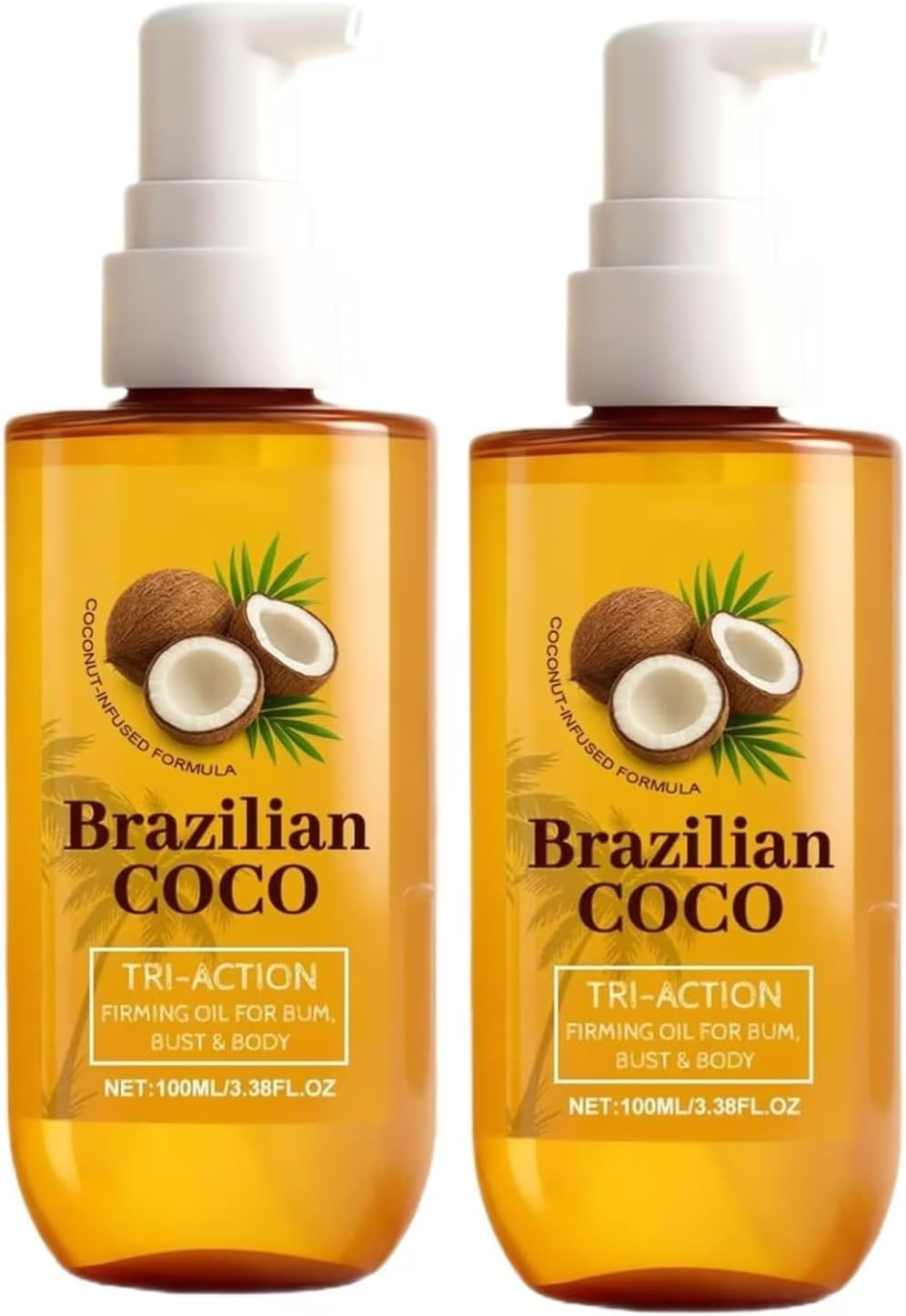 Penisvergrößerung & Pflege – Brazilian Coconut Body Oil - Firming Moisturizer with Organic Butter, Lightweight and Non-Greasy Care for Hydrated, Radiant Skin for Men and Women