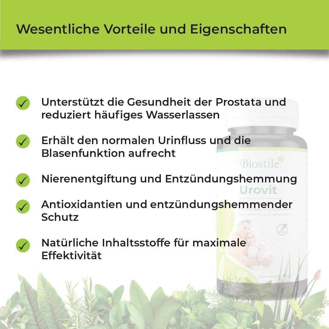 Ausdauer & Energie – Urovit Capsules - 60 Capsules to Support the Male Urinary Tract and Maintain Normal Testosterone Levels – Bild 5
