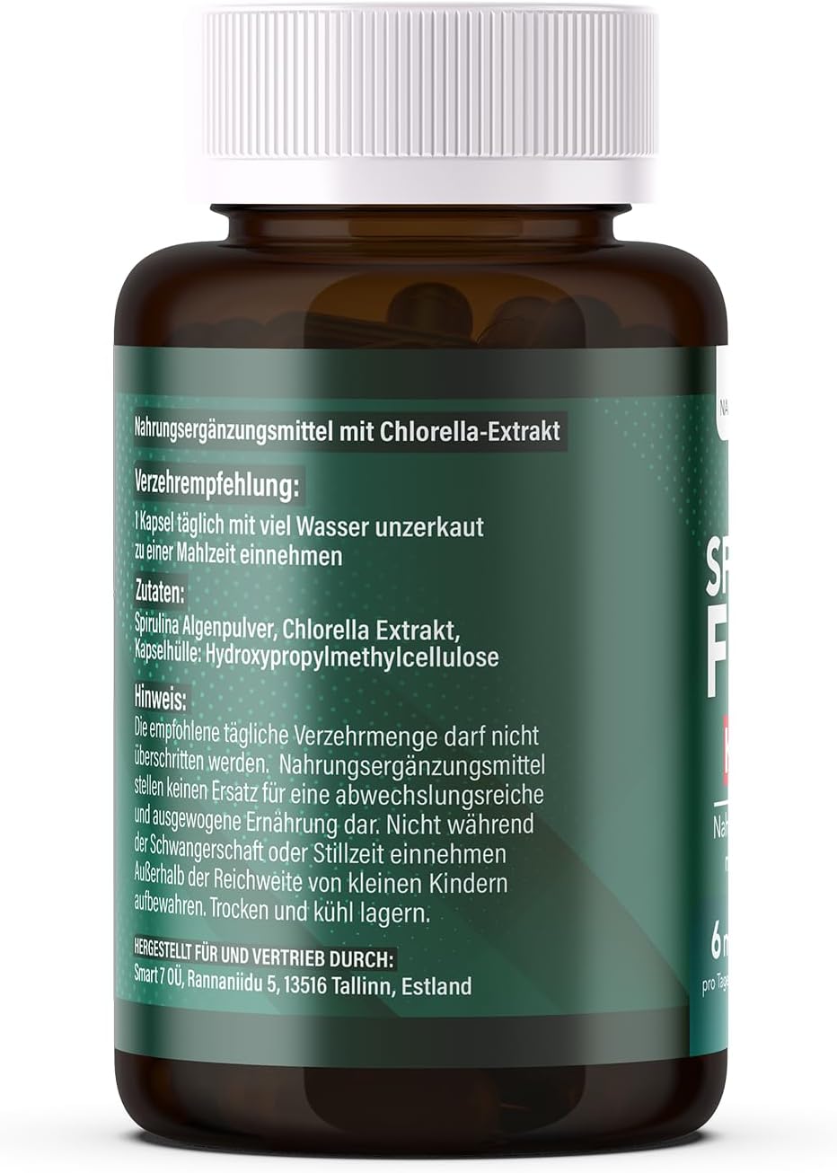 Potenzmittel & Standfestigkeit – idine Capsules - High Dose with 6mg idine per Capsule - Made from Natural Spirulina Algae Powder & Chlorella Extract - Supports Cell Protection, Cell Regeneration & Vitality – Bild 3