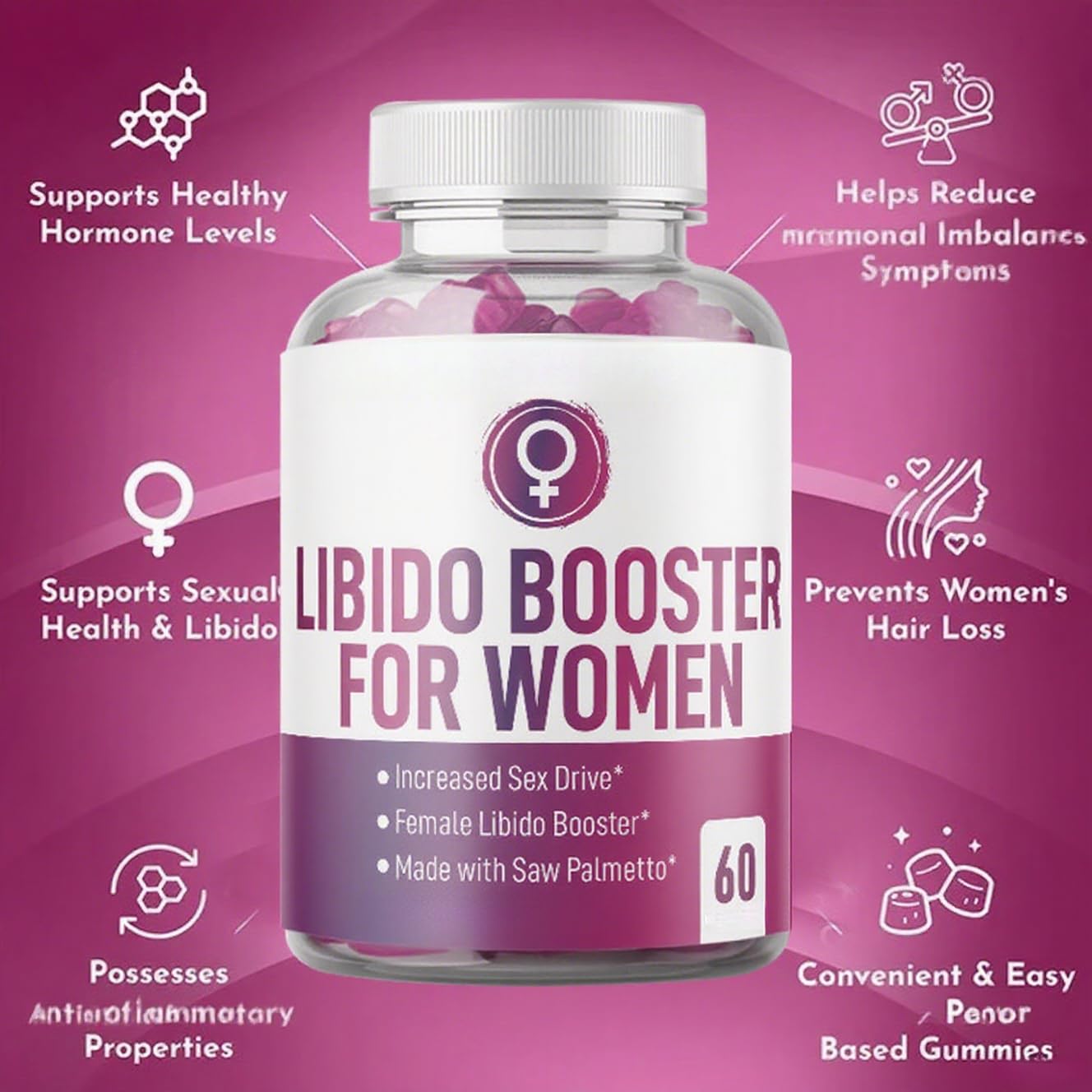 Ausdauer & Energie – Libido Booster for Women, Increases Passion, Desire and Excitement - Relieves Stress, Helps Improve Drive, Passion and Sensitivity of Women (2 Pieces) – Bild 3