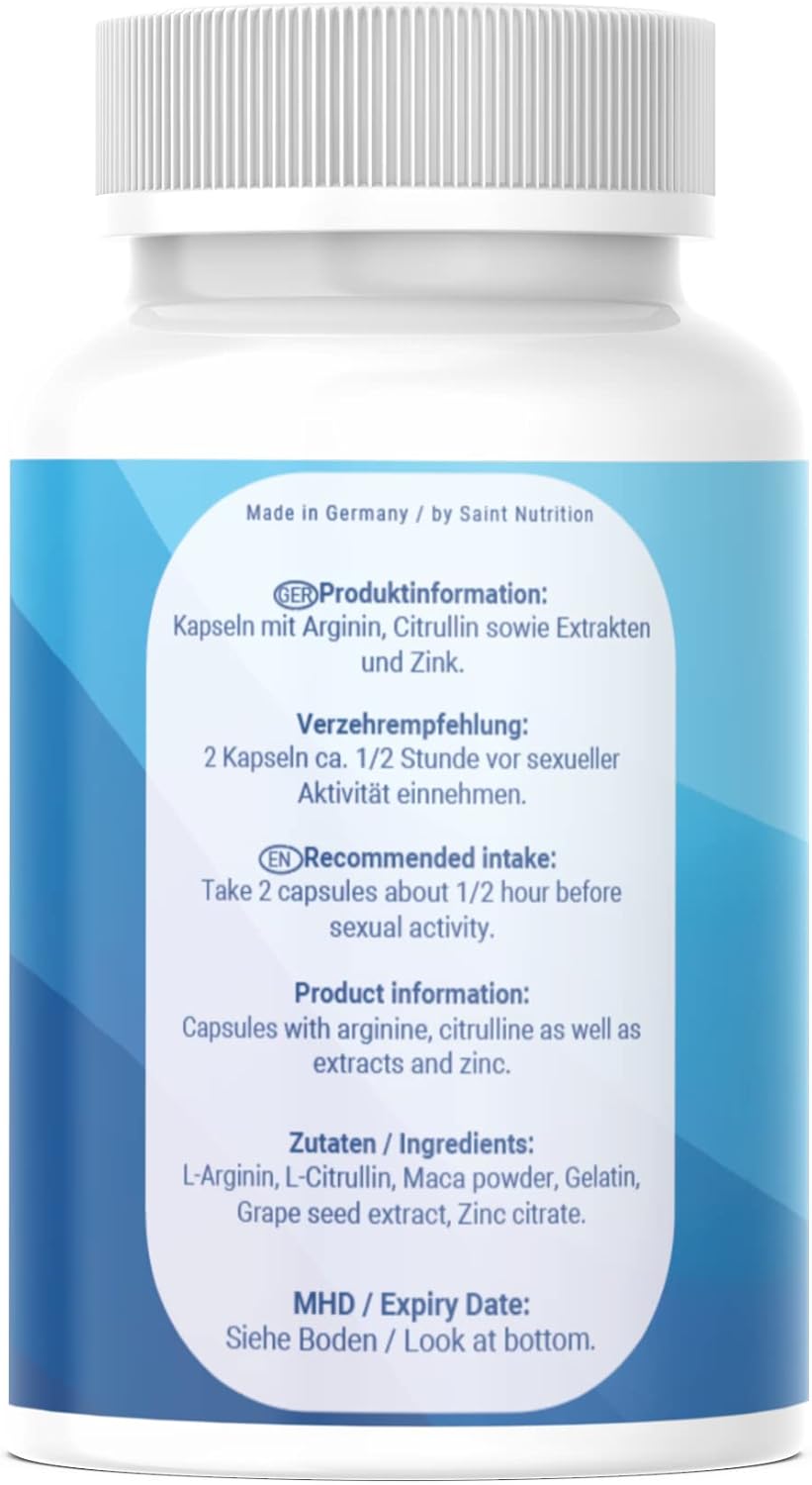 Potenzmittel & Standfestigkeit – Libidozine Capsules Extra Strong – The Immediate Effect for Men with L-Arginine and Zinc – Booster High Dose for Men – Bild 2