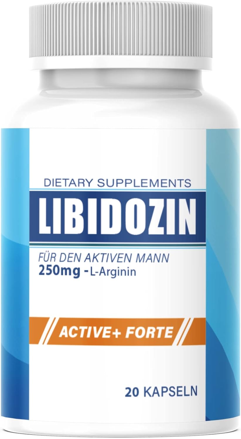 Potenzmittel & Standfestigkeit – Libidozine Capsules Extra Strong – The Immediate Effect for Men with L-Arginine and Zinc – Booster High Dose for Men