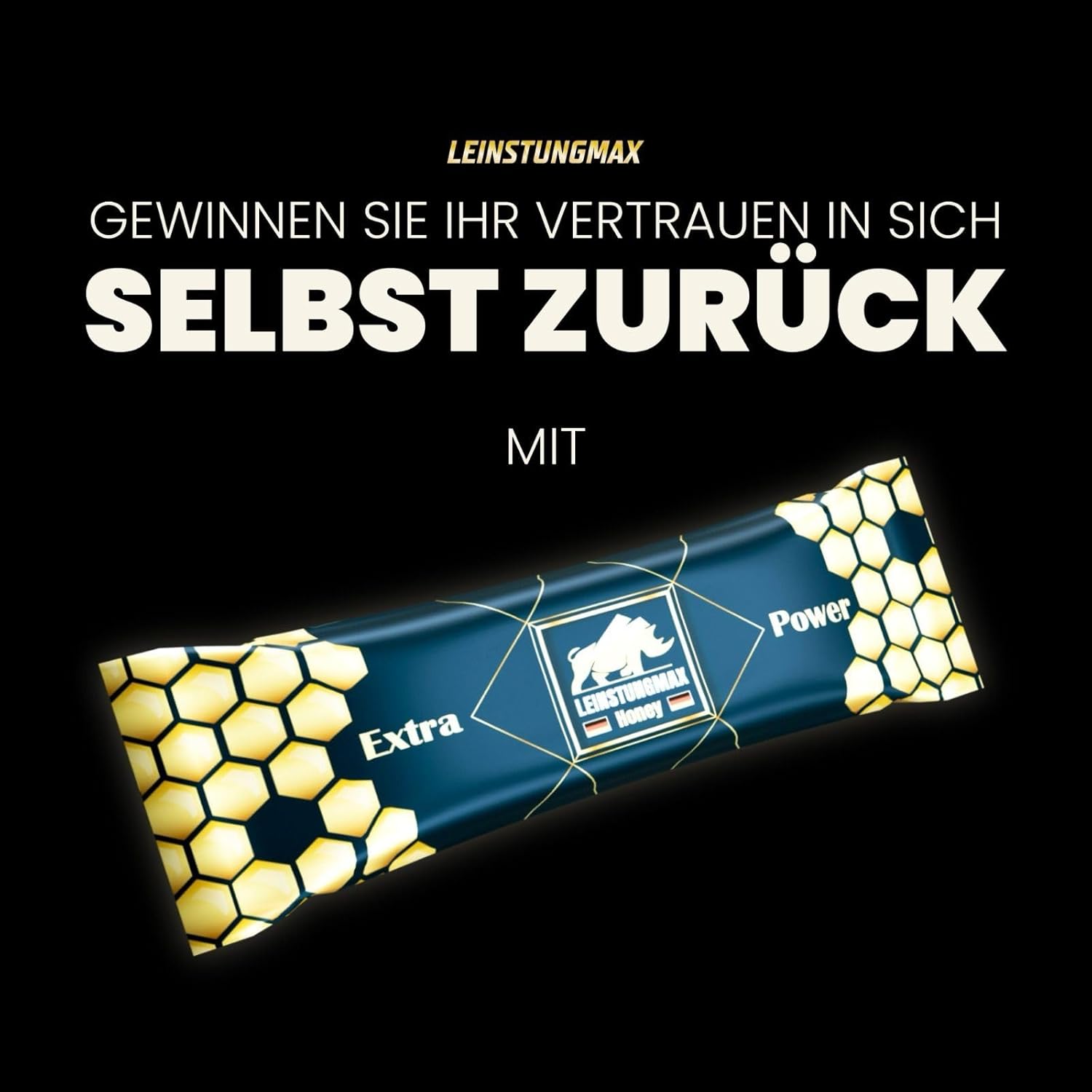 Potenzmittel & Standfestigkeit – Premium Leinstungmax Honey, 100% Pure with Ginseng Extract, Honey, Vitamin C, Tribulus Extract, Fenugreek Extract, Extra Strong, Instant Effect for Men's Intimate Moments, 6 Bags – Bild 5