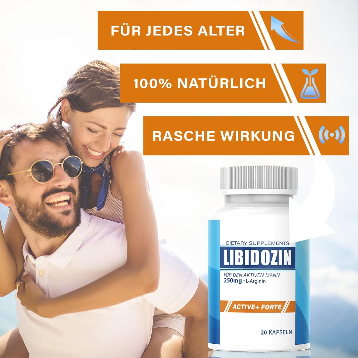 Potenzmittel & Standfestigkeit – Libidozine Capsules Extra Strong – The Immediate Effect for Men with L-Arginine and Zinc – Booster High Dose for Men – Bild 7