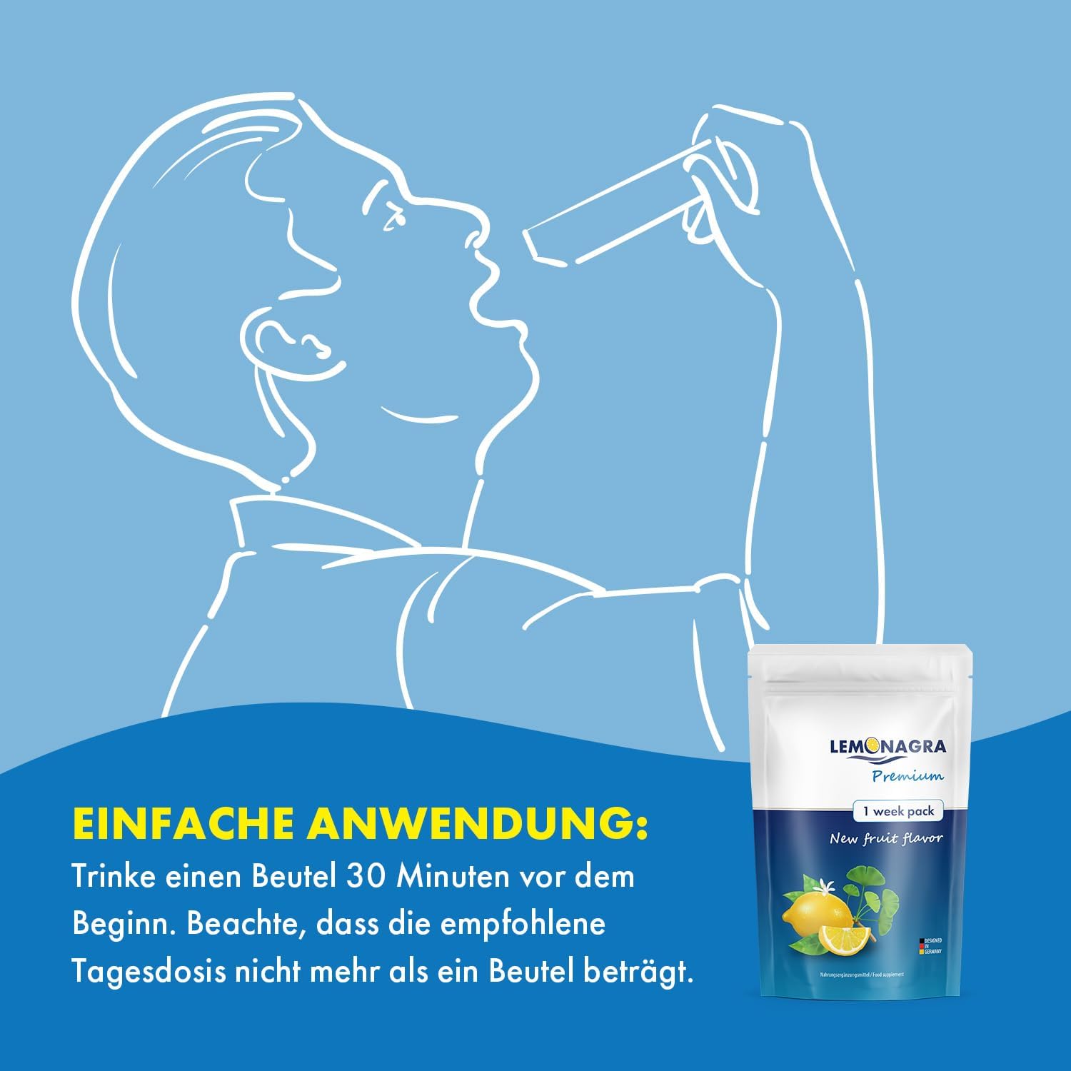Potenzmittel & Standfestigkeit – Lemonagra | Love, Lust & Passion | Easy to Use | 7 Bags per Pack – Bild 3