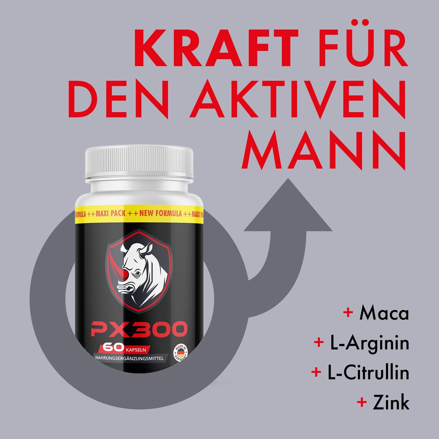 Potenzmittel & Standfestigkeit – PX300 Strong Caps | Support Daily Use | 60 Capsules 1x – Bild 2