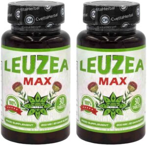 Ausdauer & Energie – Leuzea Max Maral Root 60 Tablets x 200 mg Natural Herbal Extract Adaptogen Muscle Growth High Potency (60)