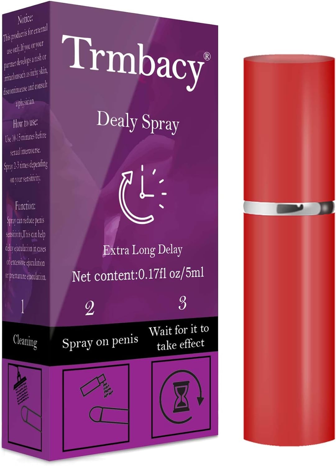Potenzmittel & Standfestigkeit – Delay Spray Delay Spray for Men Delay Spray for Men Climax for Active Men Potency Extra Strong for Men Instant Effect (Purple)