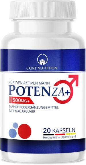 Penisvergrößerung & Pflege – Potenza+ for Men - Extra Strong for Men Instant Effect - New Formula in Premium Quality - High Dose with Maca, L-Arginine & Zinc - Original Capsules for Optimal Support
