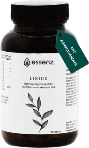 Potenzmittel & Standfestigkeit – ESSENZ - Libido Capsules - Libido Capsules with Maca Root Powder, Ashwagandha Root & Fenugreek Seed Extract. To Promote Vitality & Performance (1)