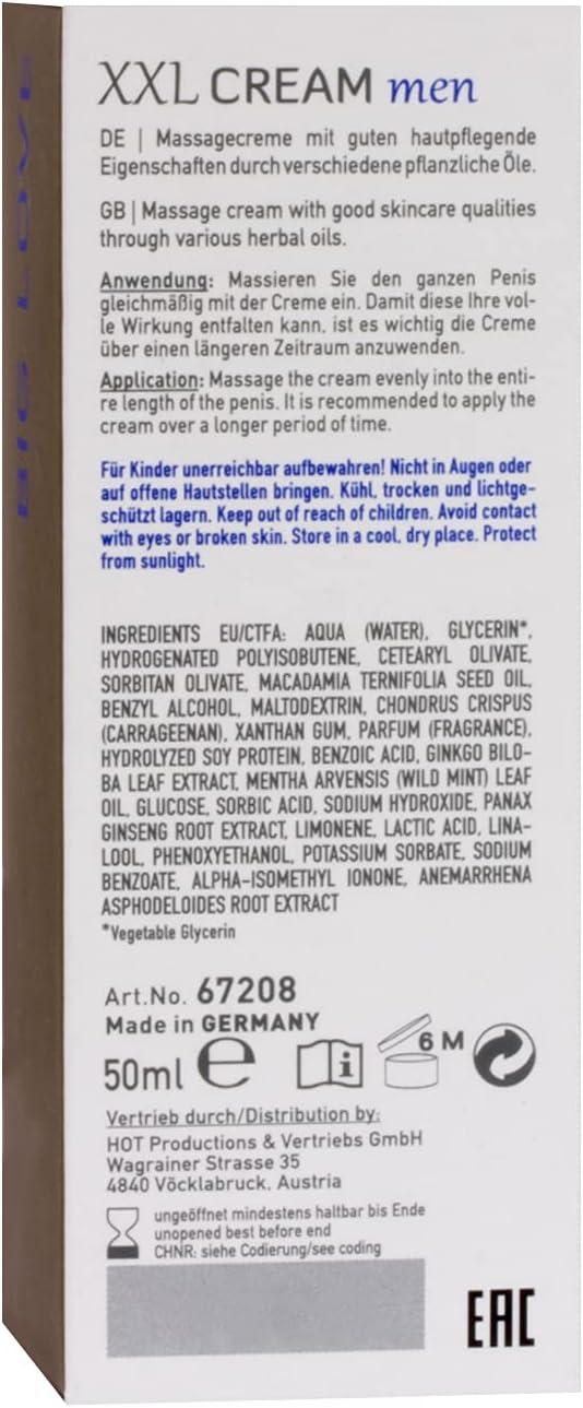 Potenzmittel & Standfestigkeit – XXL Cream Potency Agent 50 g Larger Man Erection Ginko & Ginseng & Japanese Mint – Bild 3
