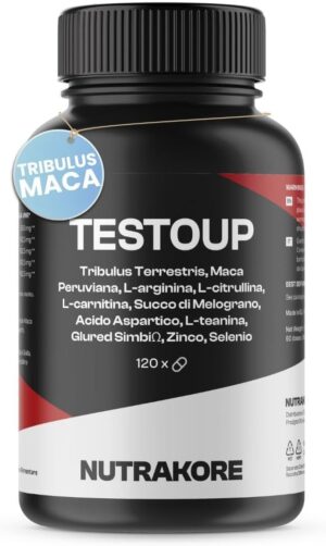 Ausdauer & Energie – TestoUp® Men's Muscle Mass 4000 mg per Dose Energy Booster Fast and Strong Effect High Dose of Tribulus Terrestris, Peruvian Maca, Glutathione, Arginine, Citrulline and Carnitine