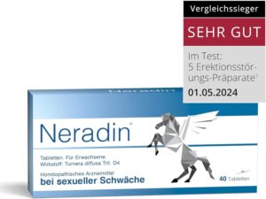 Ausdauer & Energie – Neradin Tablets - Potency Agent for Men with Damiana: Prescription Free Medicine for Sexual Weakness such as Erectile Dysfunction - Testosterone Booster for Spontaneous Sex - 40 Tablets