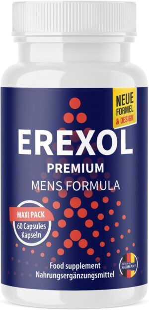 Potenzmittel & Standfestigkeit – Erexol Capsules | For More Passion | With Maca, L-Arginine & L-Citrulline | Contents 60 Capsules