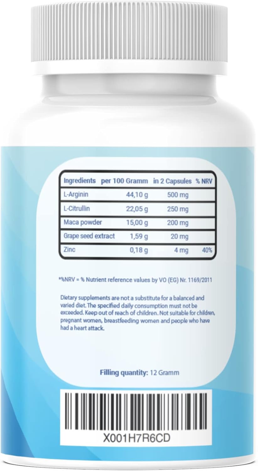 Potenzmittel & Standfestigkeit – Libidozine Capsules Extra Strong – The Immediate Effect for Men with L-Arginine and Zinc – Booster High Dose for Men – Bild 3