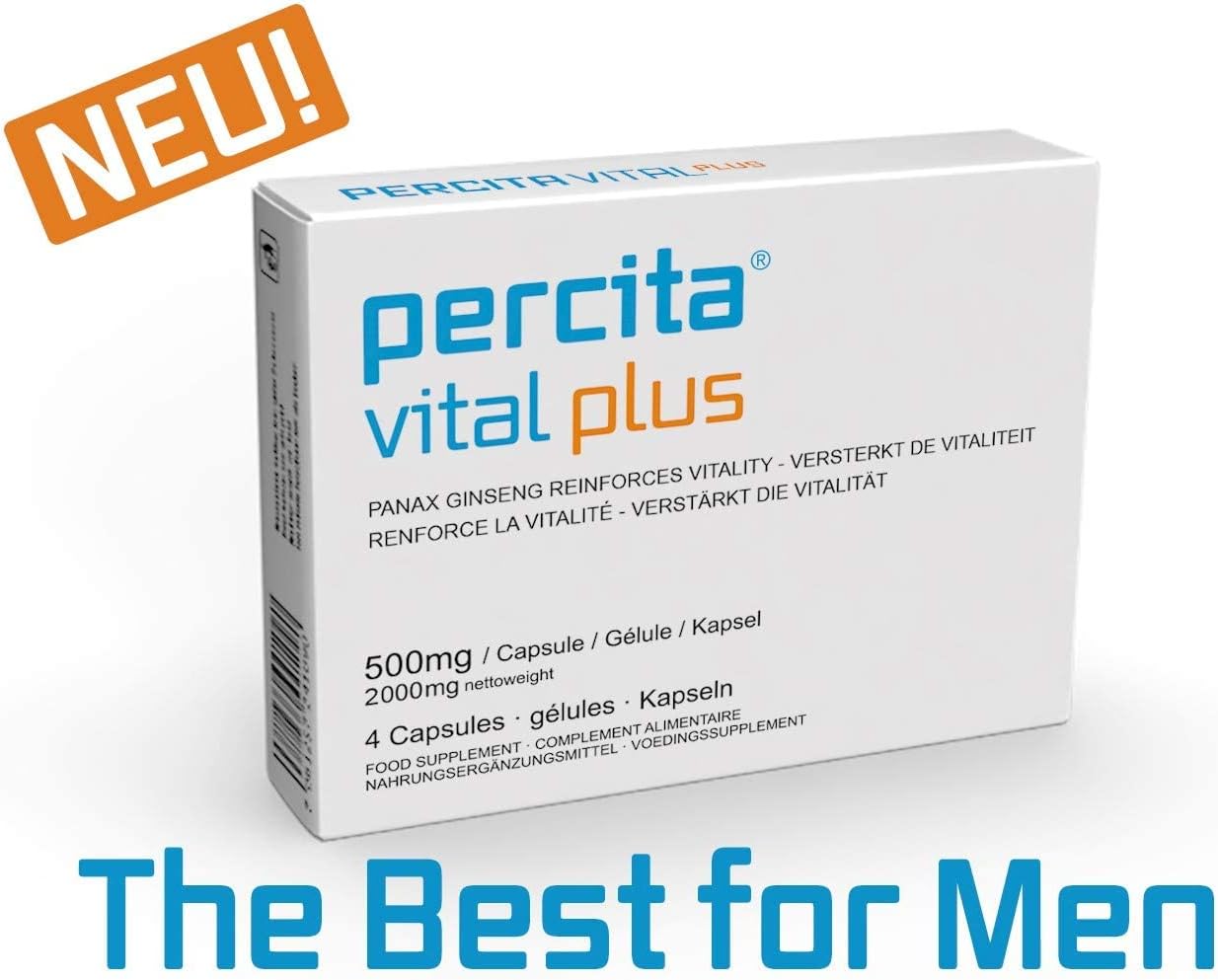 Potenzmittel & Standfestigkeit – Dietary Supplement and Aid for Men (for Men Only) with Ginseng and Wild Yam | High Dose Capsules | Prescription Free | 4 Capsules 500 mg – Bild 2