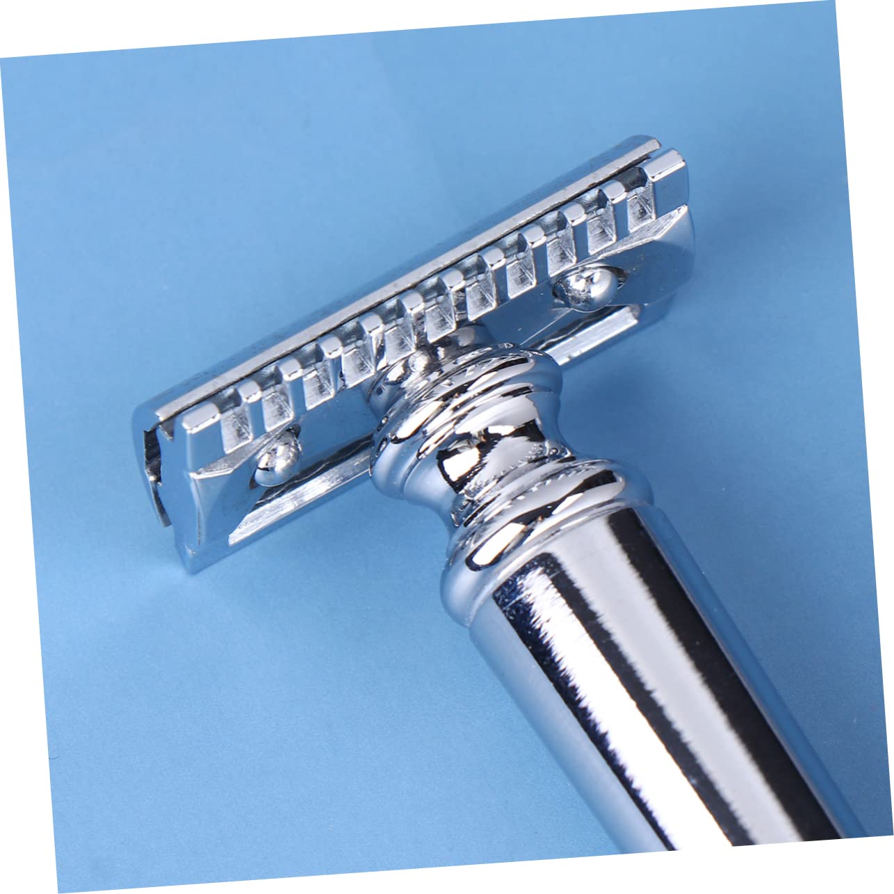 Penisvergrößerung & Pflege – minkissy Beard Trimming Tool Bald Razor Care Shaving Barber Men Father's Day Gift Silver – Bild 4