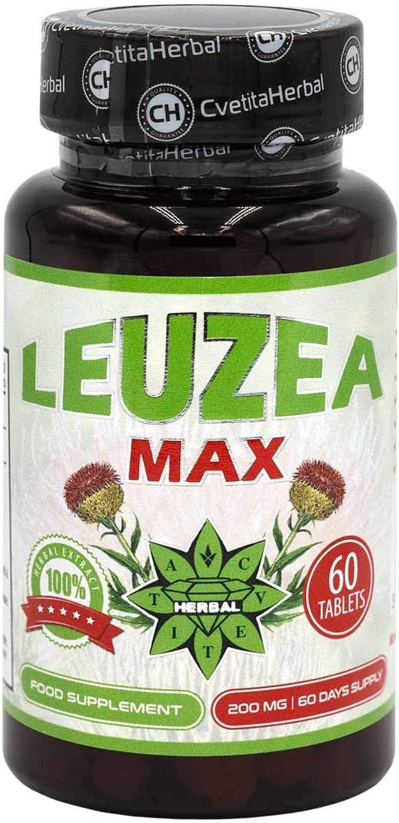 Ausdauer & Energie – Leuzea Max Maral Root 60 Tablets x 200 mg Natural Herbal Extract Adaptogen Muscle Growth Strength Endurance Highly Effective Tablets Cvetita Herbal