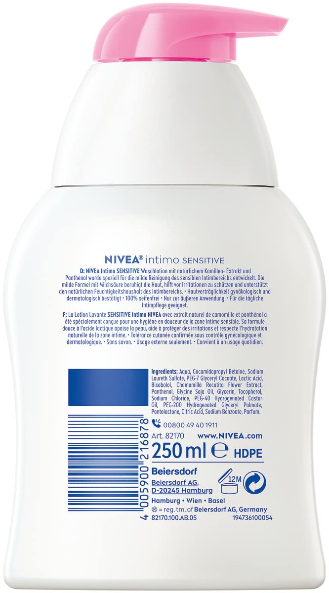 Penisvergrößerung & Pflege – Nivea Intimo Sensitive Wash Lotion for Intimate Use 250 ml Dispenser – Bild 7