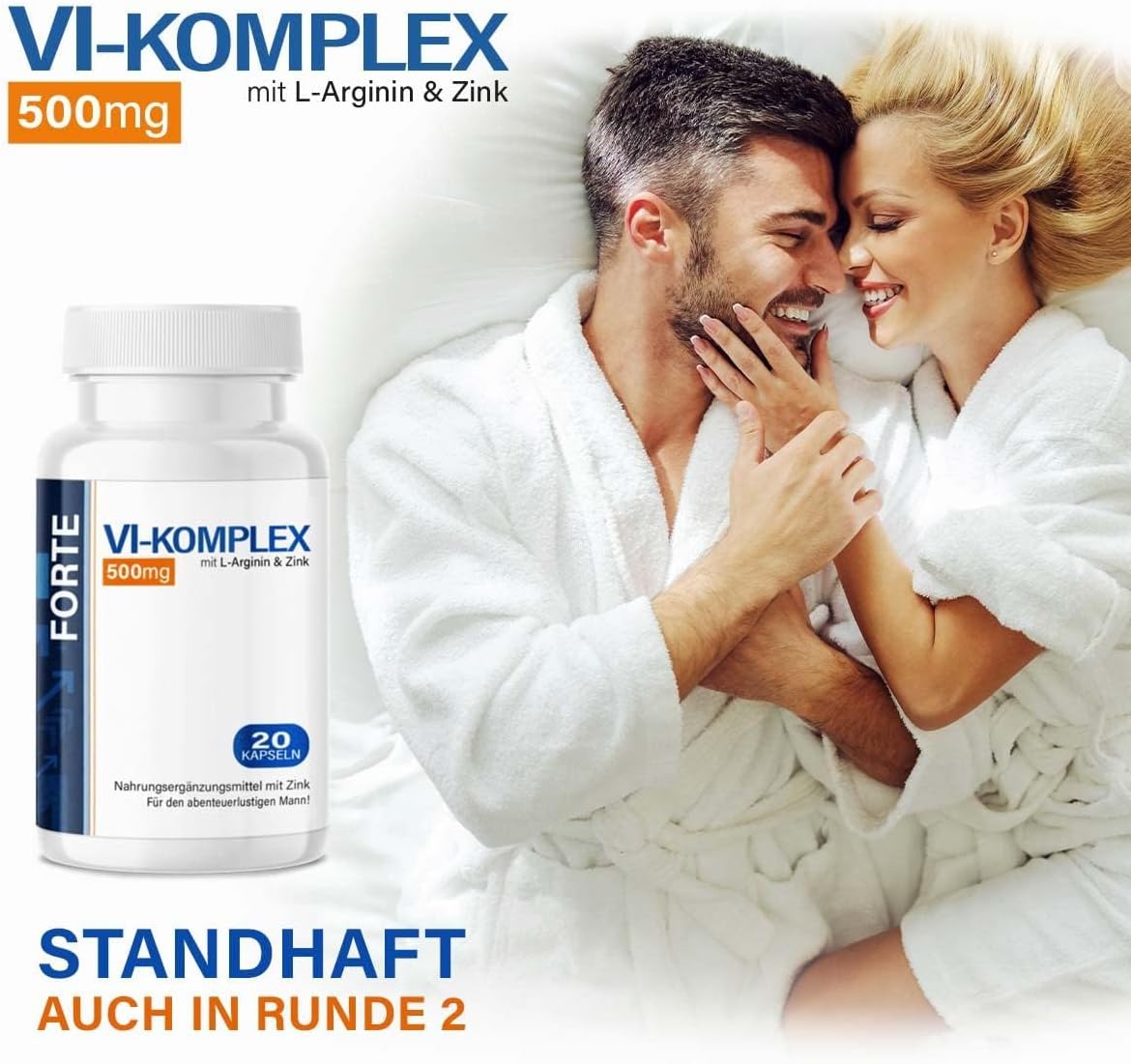 Penisvergrößerung & Pflege – VI-KOMPLEX Forte - Extra Strong for Men - High Dose for the Adventurous Man with Immediate Effect - Premium Quality with L-Arginine + Maca - No Artificial Additives – Bild 4