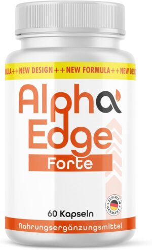 Potenzmittel & Standfestigkeit – Alpha Edge Forte Capsules | For More Passion for Two | Natural Ingredient Combination | 60 Capsules