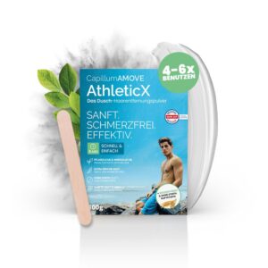 Penisvergrößerung & Pflege – Capillum Amove AthleticX 300 g Powder Premium Hair Removal Cream Intimate Area - Extra Gentle Hair Removal Powder Men Painless Shower Hair Removal Cream without Additives with Neutral Odour