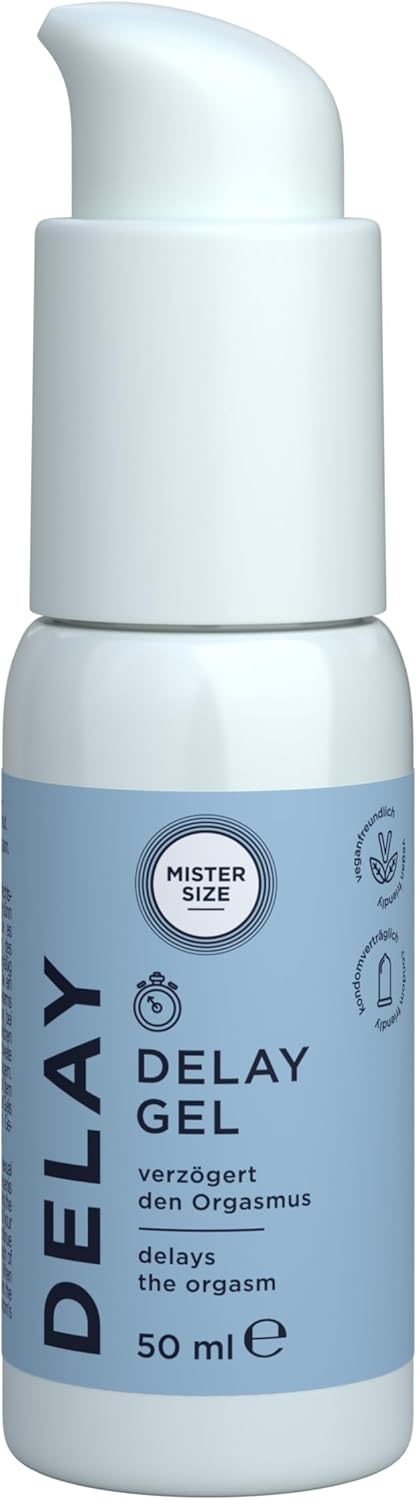 Penisvergrößerung & Pflege – Mister Size Delay Gel 50 ml - Delay Gel with Clove Oil and Laureth-9, Cooling, Skincare, Condom and Toy Safe – Bild 8