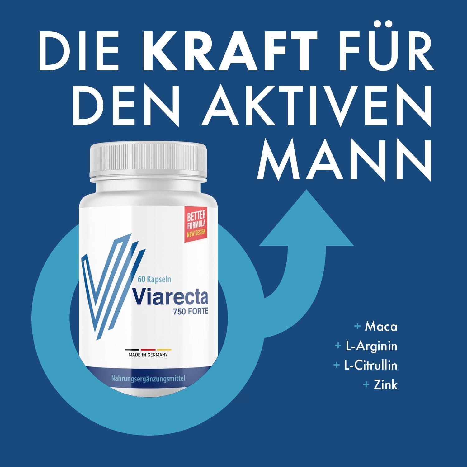 Potenzmittel & Standfestigkeit – Viarecta 750 Forte for Men / 60 Capsules Contents 1x – Bild 2