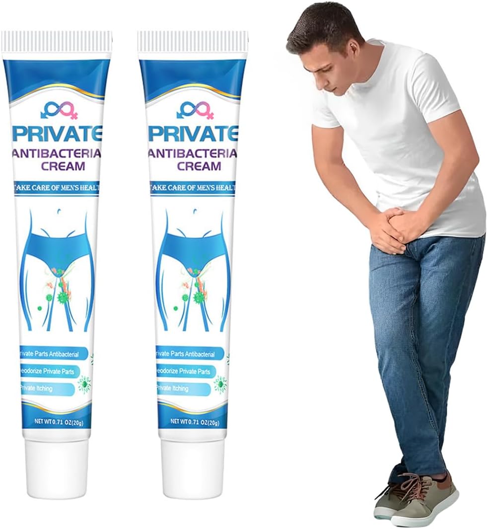 Penisvergrößerung & Pflege – 2 Private Antibacterial Cream, Men's Intimate Area Relieves Cream, Men's Balanitis Anti-Itching Cream, Itching Intimate Care Cream, Intimate Area Care Cream, Ointment Against Itching in the Intimate