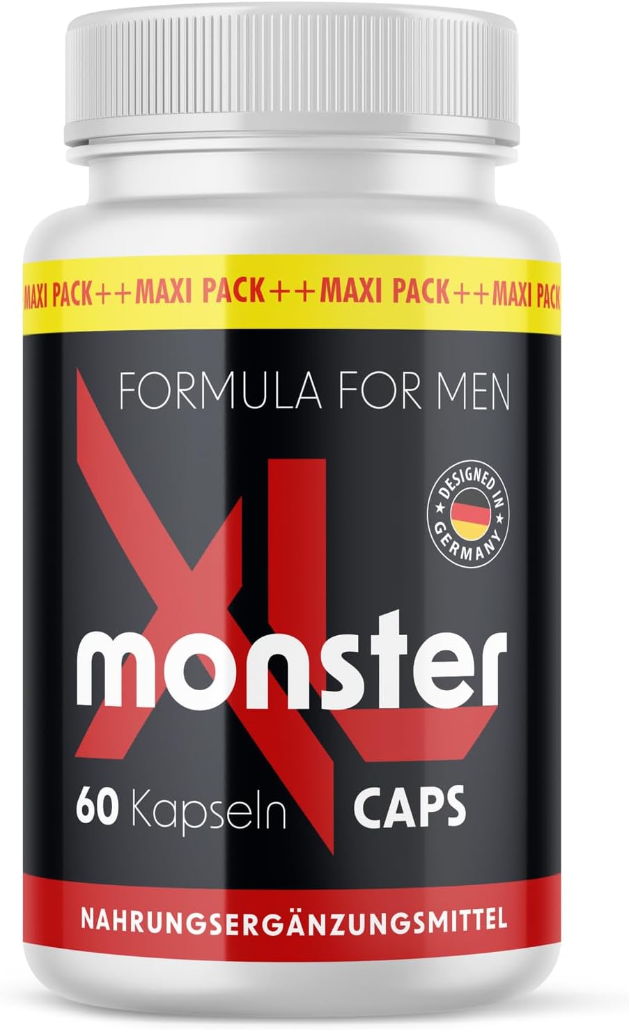 Potenzmittel & Standfestigkeit – Monster XL Caps | Love, Lust and Passion | Easy to Use | 60 Capsules | 1x