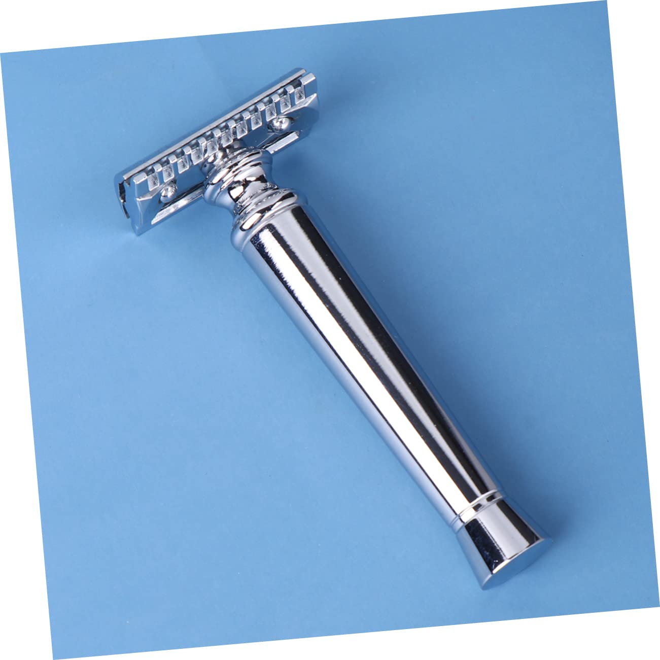 Penisvergrößerung & Pflege – minkissy Beard Trimming Tool Bald Razor Care Shaving Barber Men Father's Day Gift Silver – Bild 8