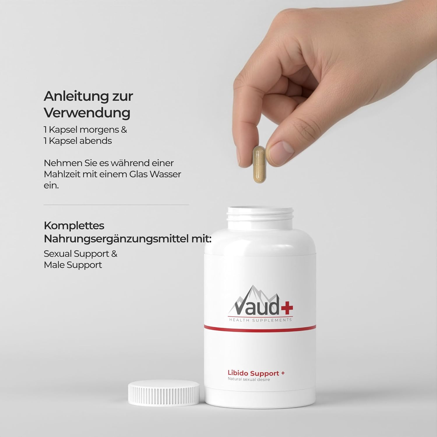 Ausdauer & Energie – VAUD Maca Capsules | High Dose 1000 mg as Libido Booster for Men and Women | 90 Vegan Capsules | Made in Switzerland | Natural Aphrodisiac for Energy & Sexual Wellbeing – Bild 7