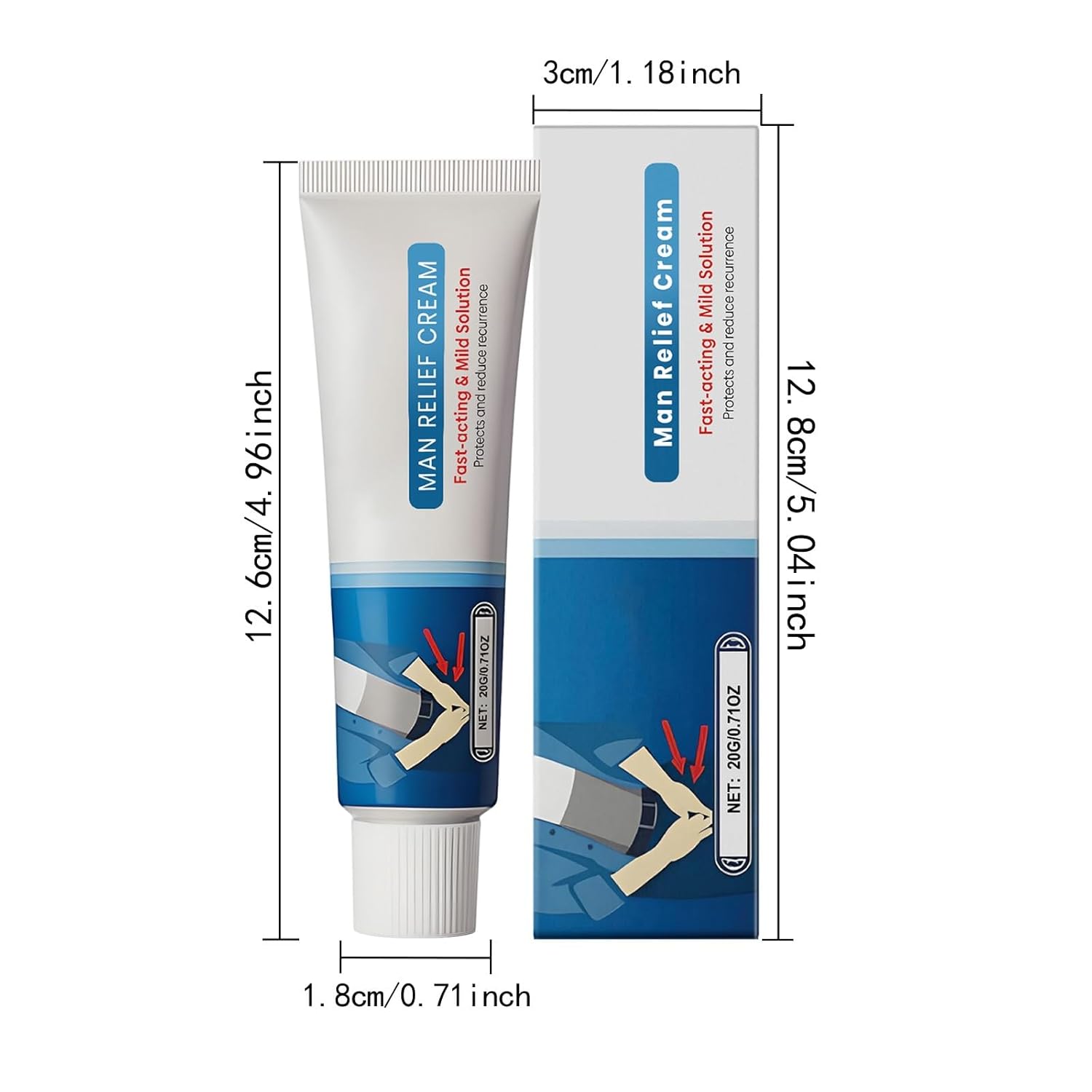 Penisvergrößerung & Pflege – Vaginal Fungus Cream, Nourishing Cream for Men, Soothing Intimate Cream for Skin Irritation, Moisturising & Non-Greasy, 20 g (2 Pieces) – Bild 4