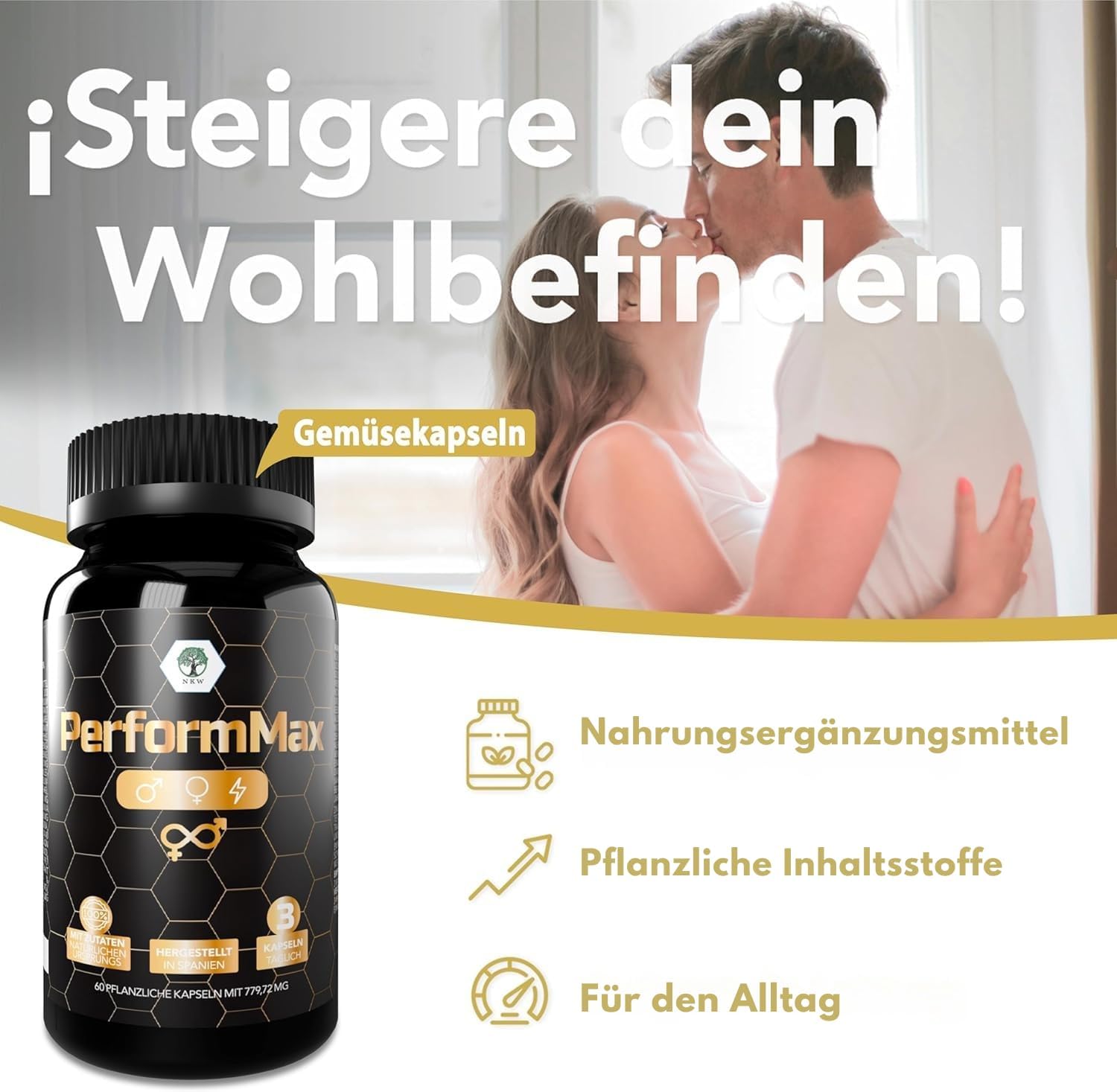 Potenzmittel & Standfestigkeit – Testosterone Booster Muscle Building | Libido Booster Woman | Potency Agent for Men | Maca Capsules | Tribulus Terrestris High Dose L Arginine Capsules | Libido Increase Women | Libido Booster for Men – Bild 2