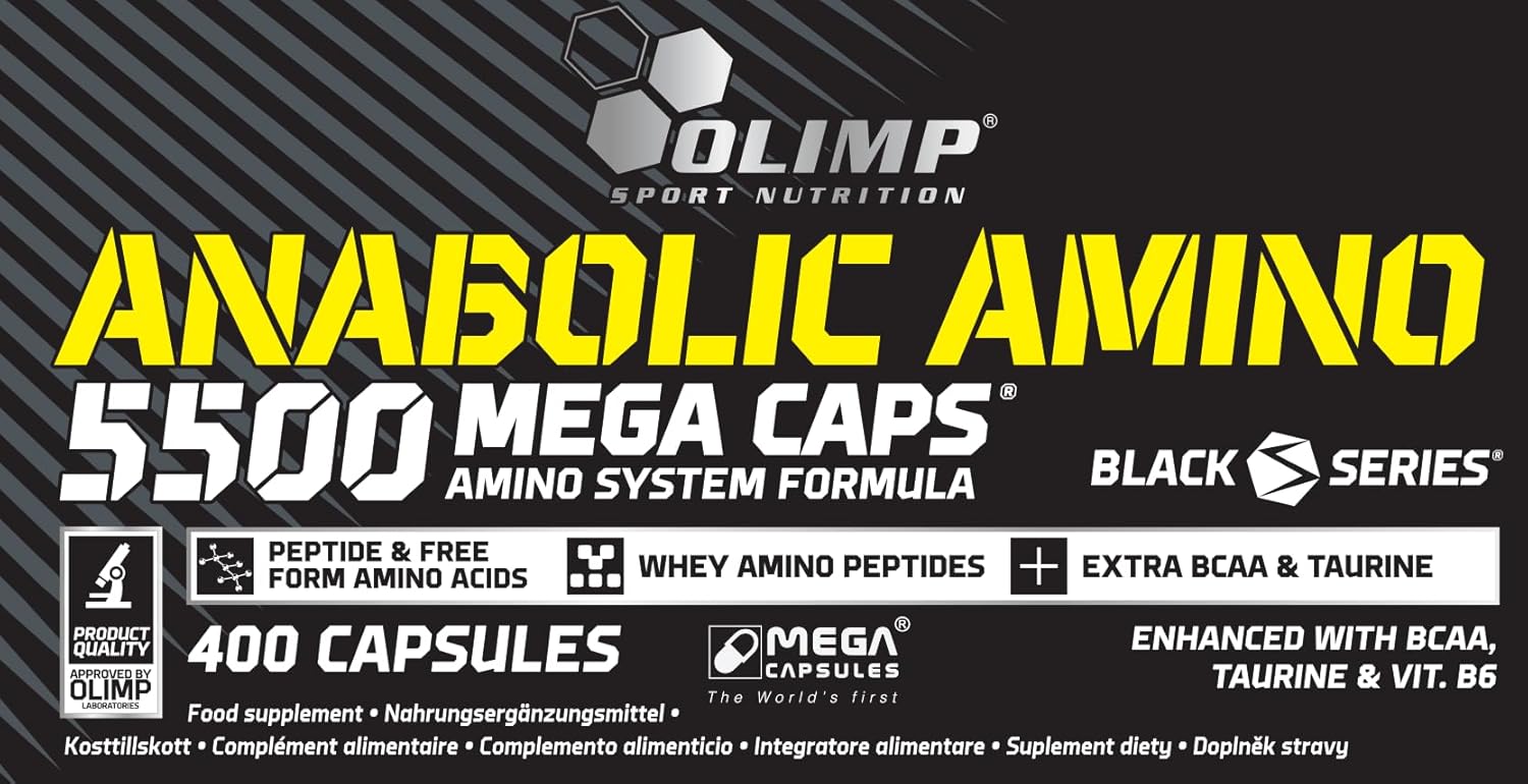 Ausdauer & Energie – Olimp Anabolic Amino 5500 Mega Capsules - Pack of 400 Capsules – Bild 3