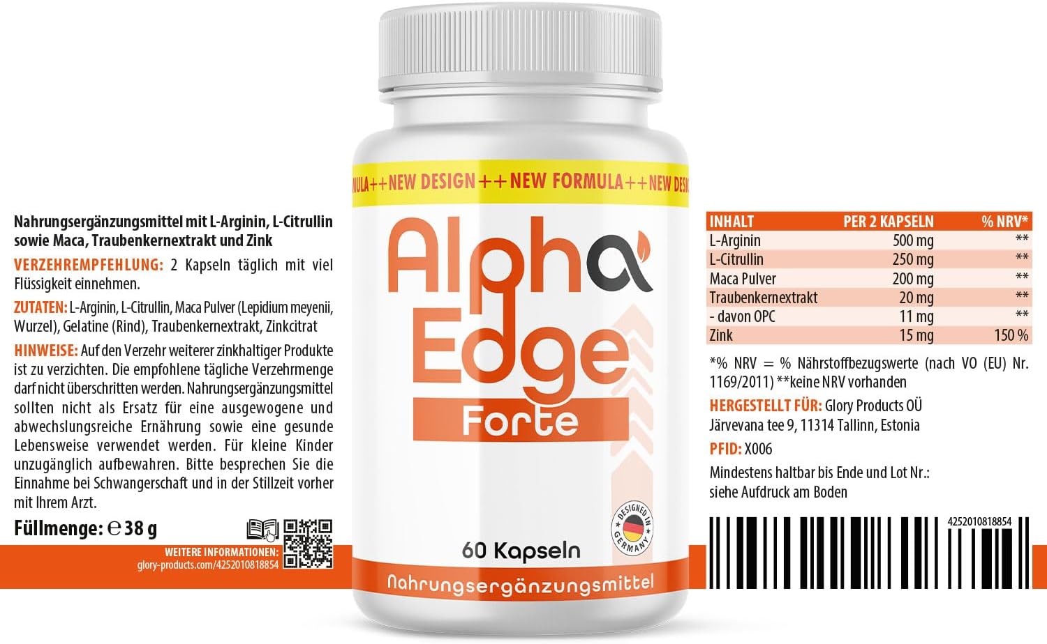 Potenzmittel & Standfestigkeit – Alpha Edge Forte Capsules | For More Passion for Two | Natural Ingredient Combination | 60 Capsules – Bild 6