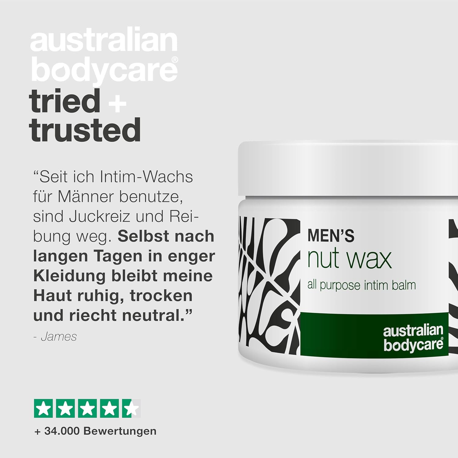 Penisvergrößerung & Pflege – Intimate Wax for Men Against Sweat, Friction and Odour in the Intimate Area - With Shea Butter, Squalane and Soothing Bisabolol – Bild 5