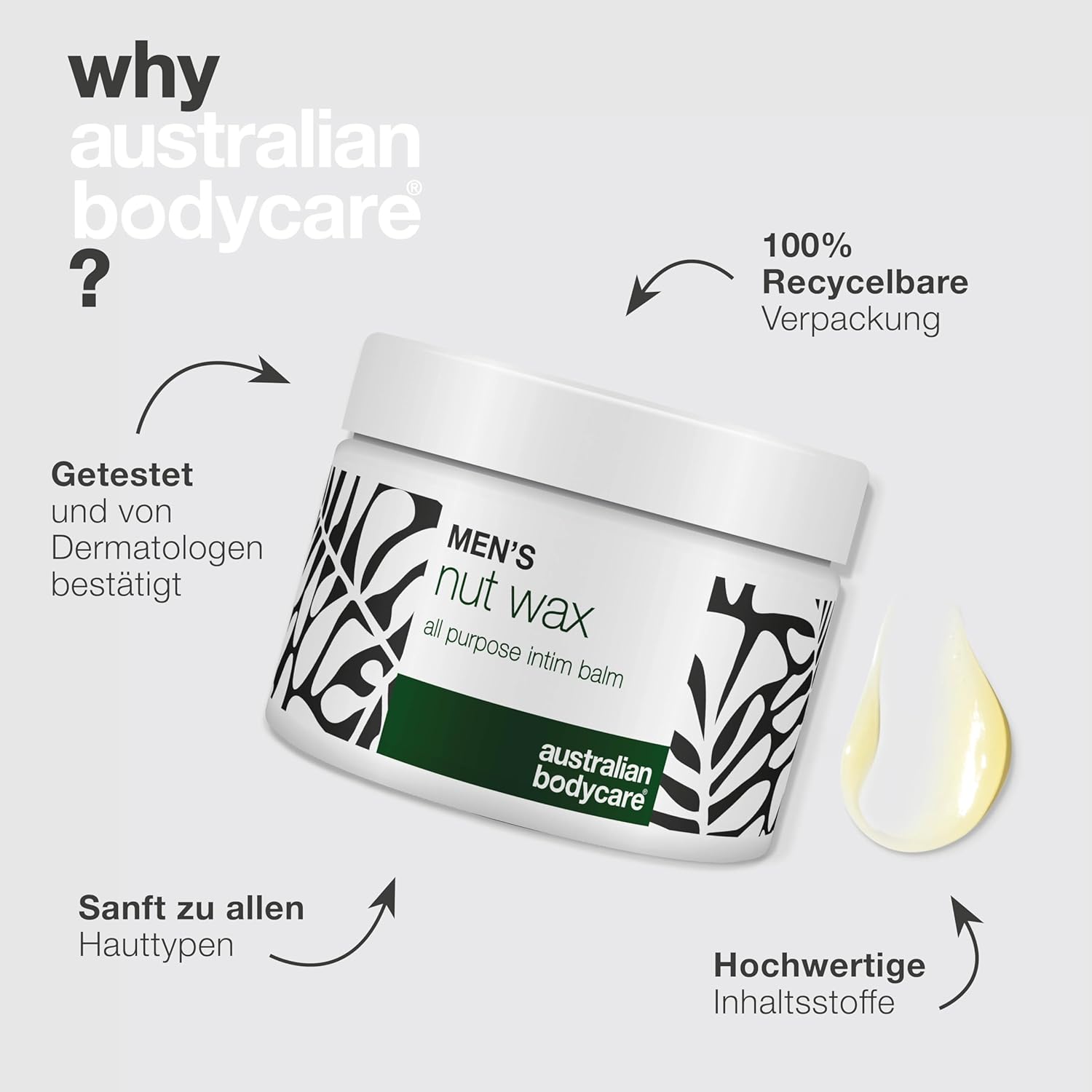 Penisvergrößerung & Pflege – Intimate Wax for Men Against Sweat, Friction and Odour in the Intimate Area - With Shea Butter, Squalane and Soothing Bisabolol – Bild 4