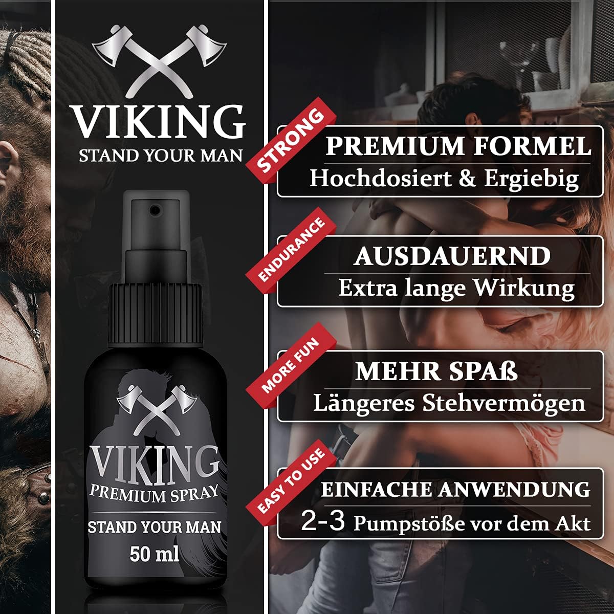 Potenzmittel & Standfestigkeit – Viking Premium Delay Spray Anti-Semealing Orgasm Delay Spray for Men Long Sex For Long Fun Penis – Bild 4